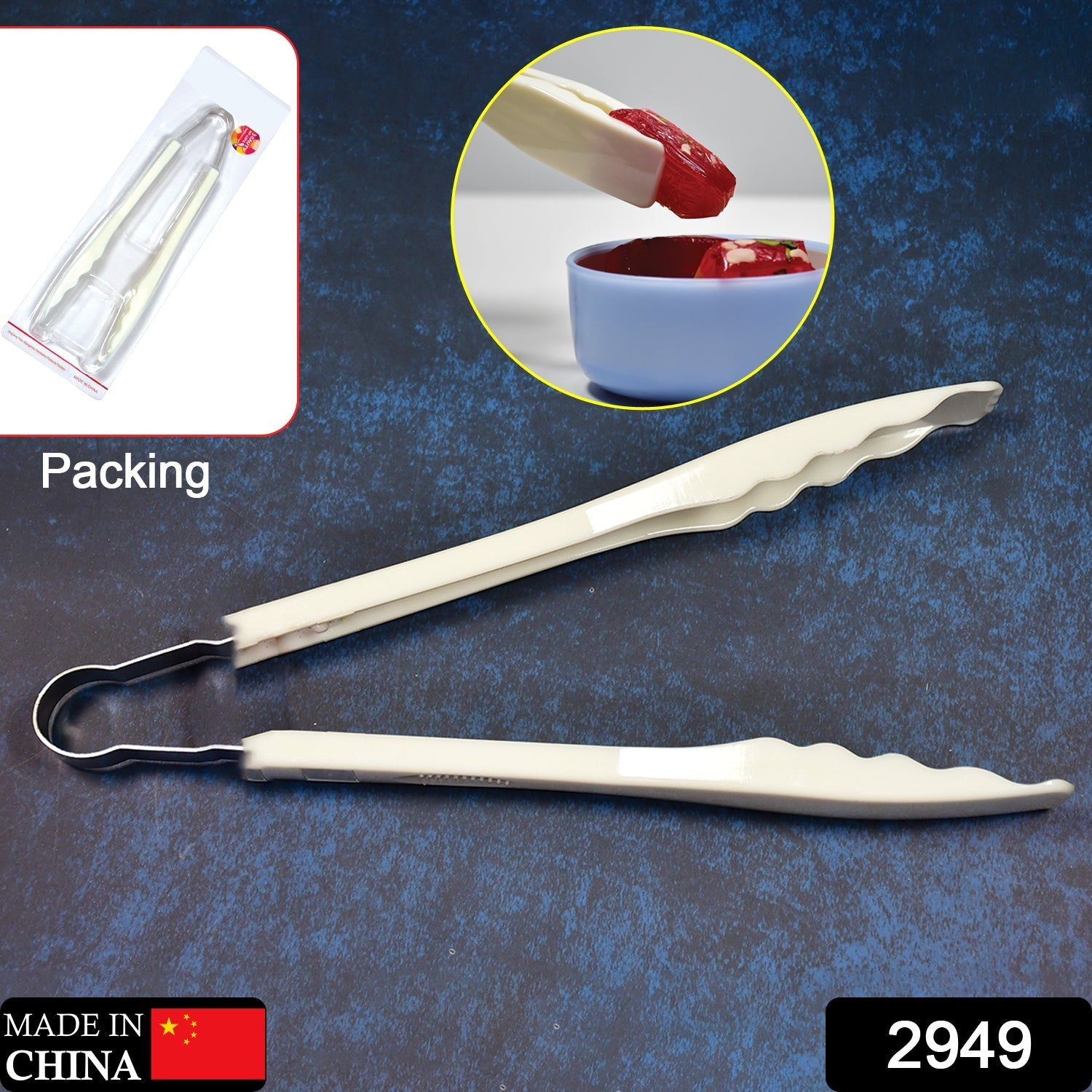 Cooking tongs with bread clamps. Cooking tongs with bread clamps.